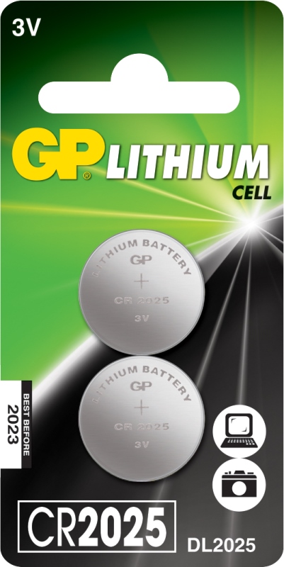   ДоброСтрой Литиевая дисковая батарейка GP Lithium CR2025 - 2 шт. в блистере