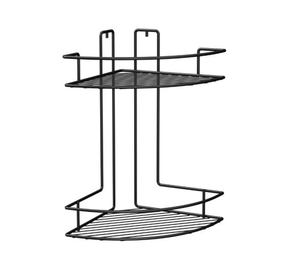 Полка для ванной комнаты двойная Гетсби, черный