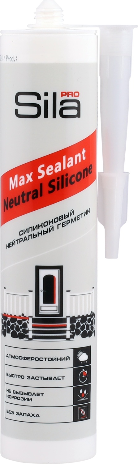 Герметик Sila PRO Max Sealant, Neutral Silicone, силик. нейтральный  белый,280 мл(Турция)