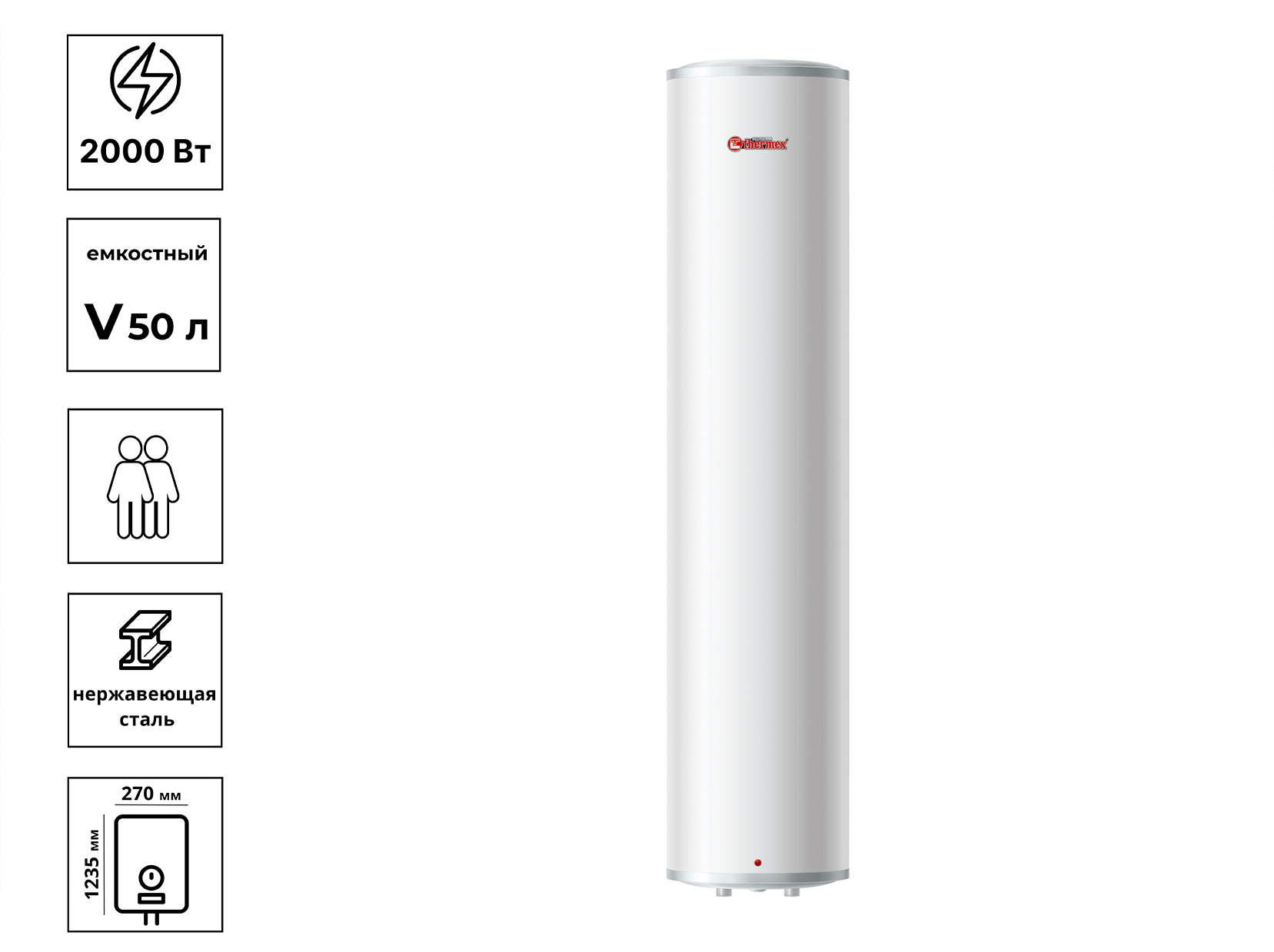 Водонагреватель накопительный THERMEX IU 50V (RZL 50)