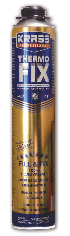 Клей-пена Krass Professional ThermoFix Extreme для теплоизоляционных работ универсальный 750 мл