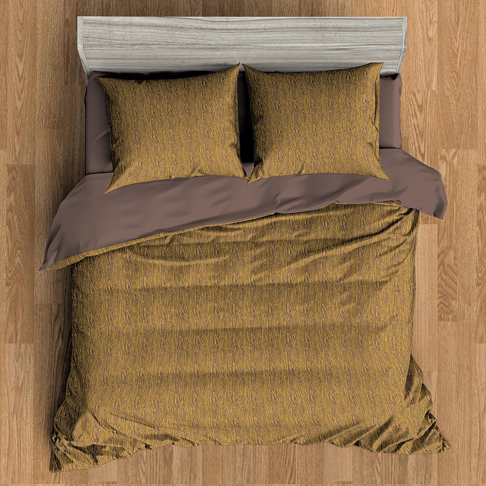 Комплект постельного белья  макосатин BZ QR Wood DOUBLE Msh Коричневый  2-спальный