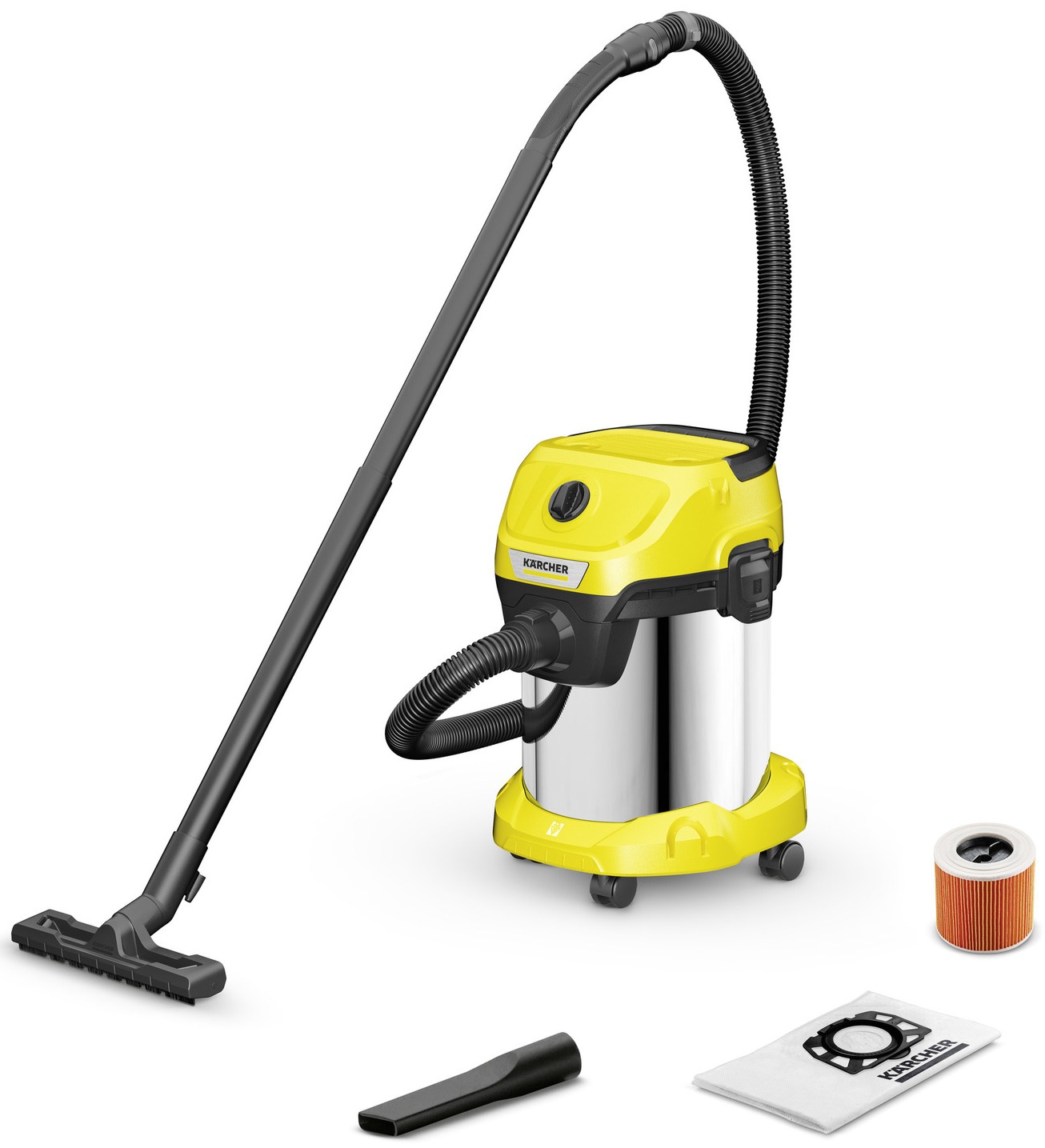 Пылесосы электрические  ДоброСтрой Пылесос Karcher WD 3 S V-17/4/20 сухая и влажная уборка