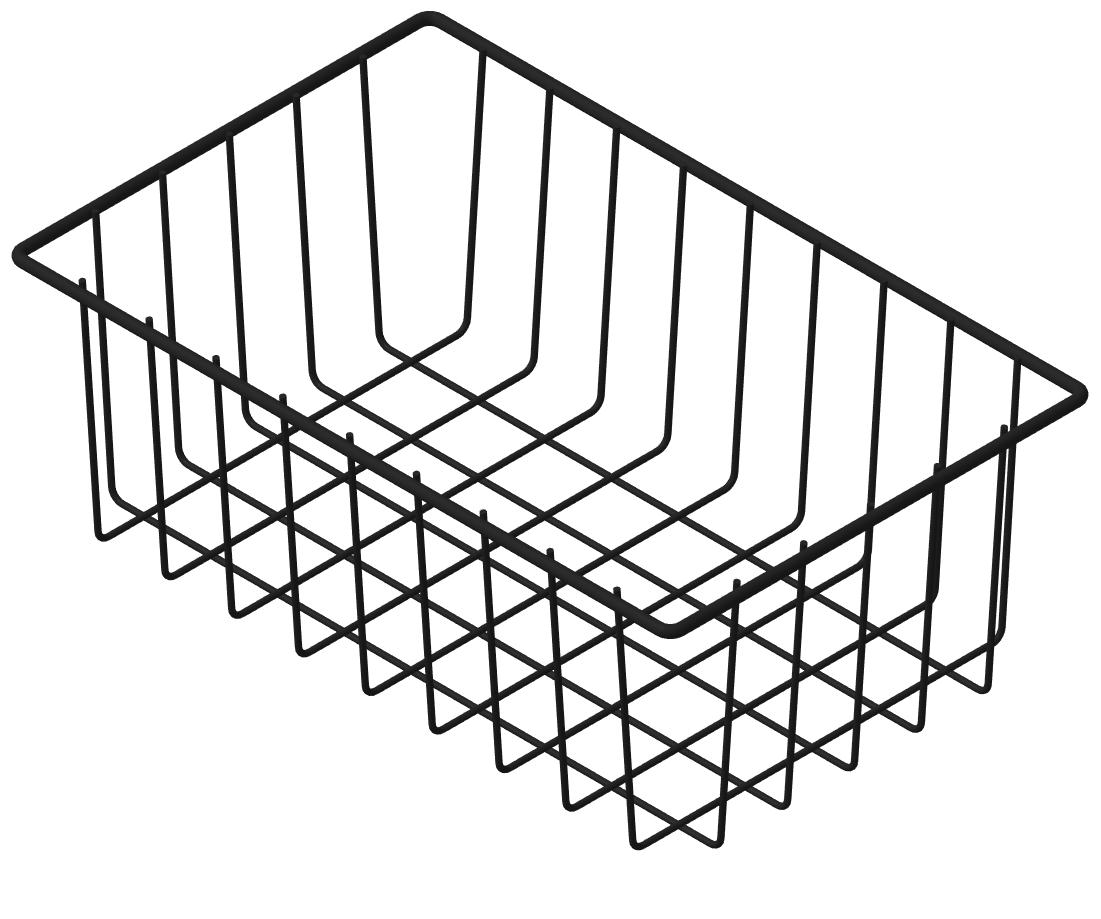 Корзина-органайзер для ящика 250х160х91 мм, черный