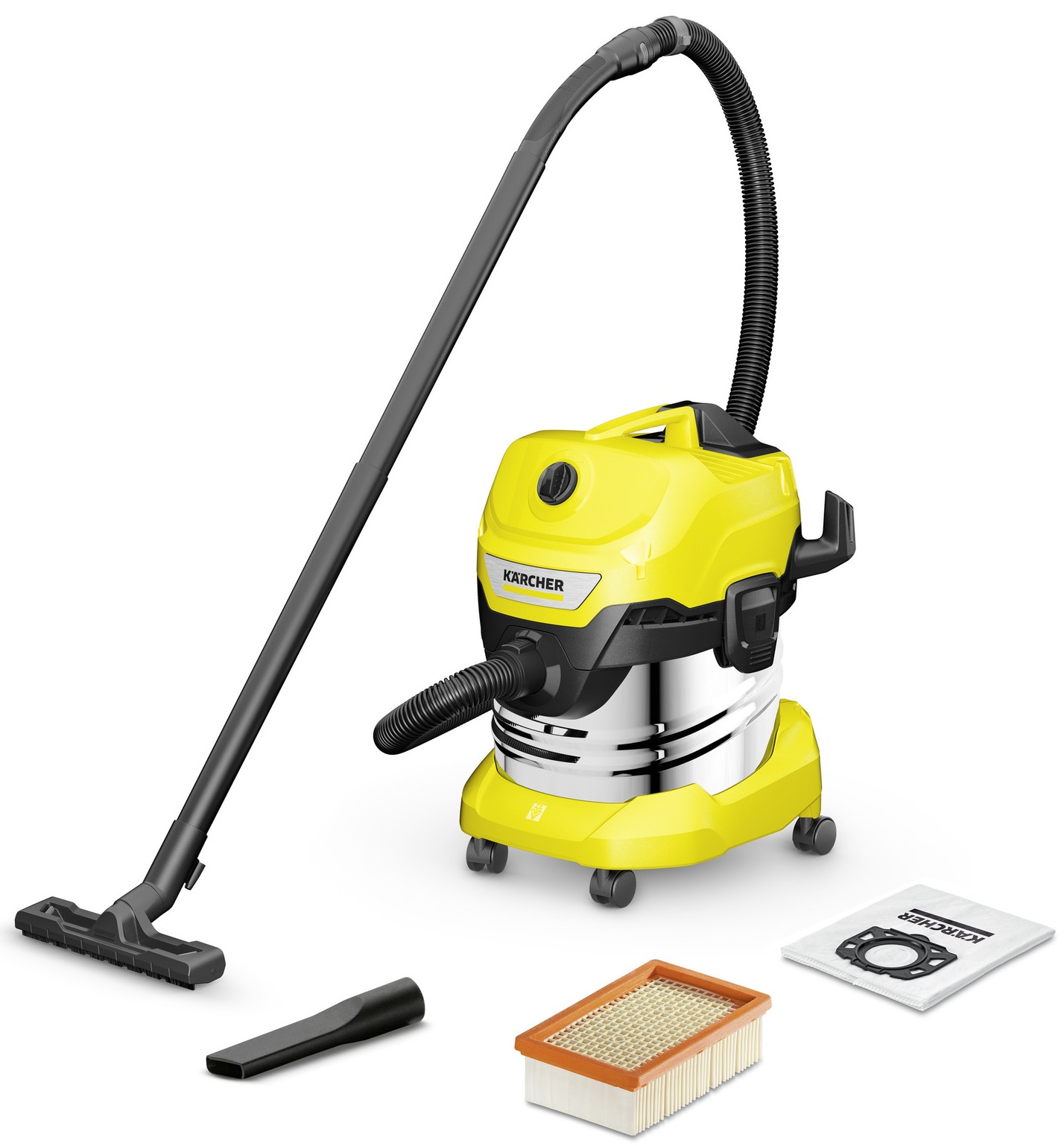 Пылесосы электрические  ДоброСтрой Пылесос Karcher WD 4 S V-20/5/22 сухая и влажная уборка