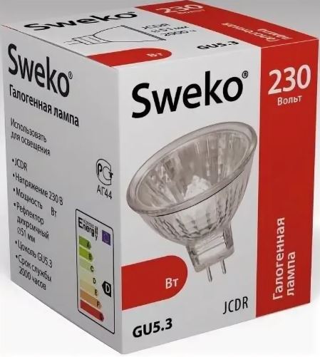 Лампа галогенная SWEKO SHL-JCDR-50-230-GU5.3
