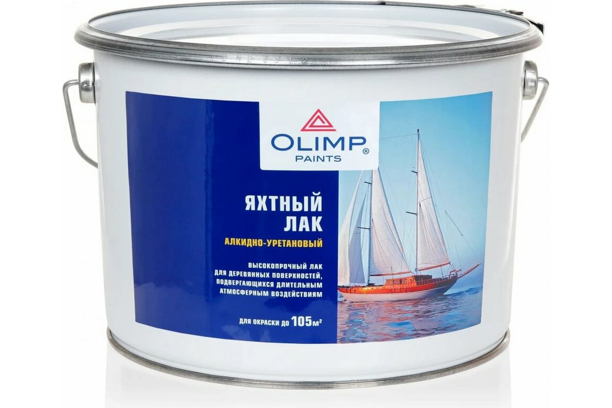 Лак яхтный полуматовый Olimp, 9л