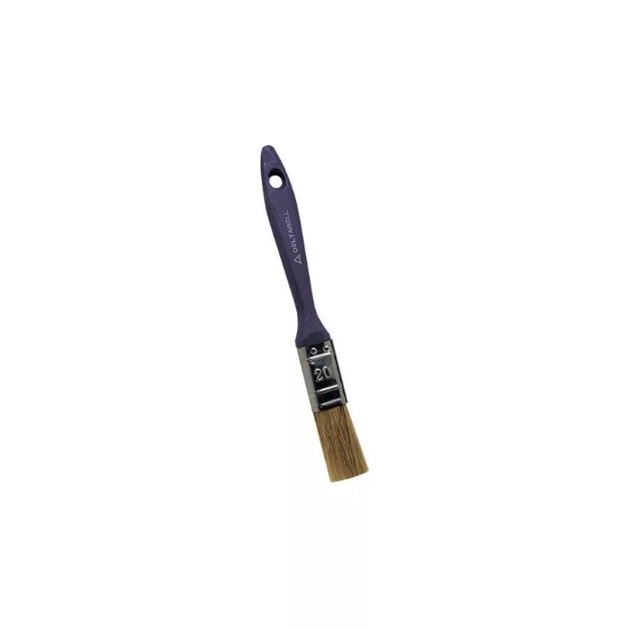 Кисть со смешанной светлой щетиной, фиолетовая ручка, Делтаролл, 20х13,5 мм
