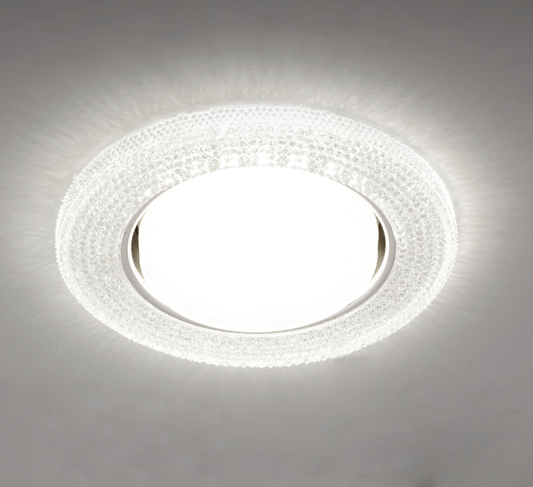 Светильник декоративный Emilia LED 53 9 70 из полимера со светодиодной подсветкой, GX53, прозрачный