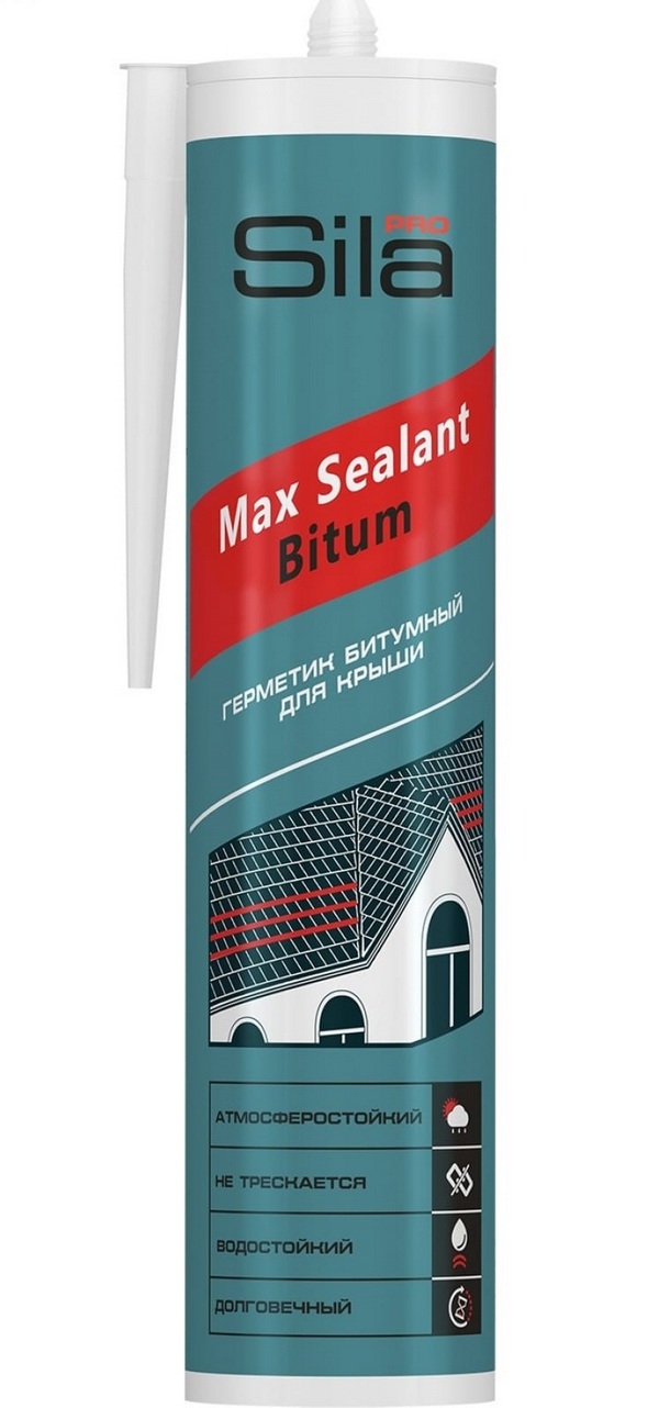 Герметик битумный для крыши, 280ml Sila PRO Max Sealant, Bitum