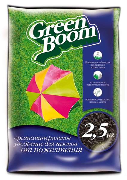   ДоброСтрой Удобрение минеральное Green Boom от пожелтения газона 2,5 кг