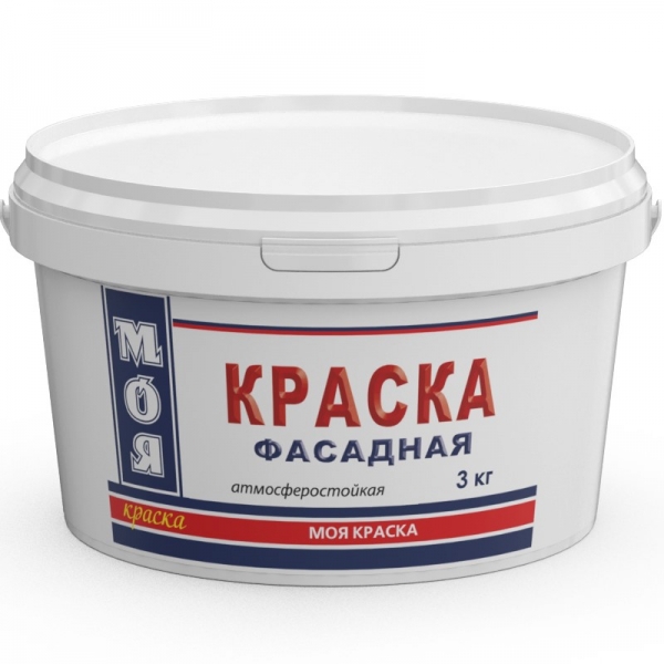 Краска ВД Моя краска фасадная 3 кг