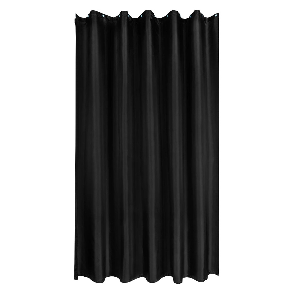 Занавеска (штора) Bantu для ванной комнаты тканевая 200х200 см., цвет черный