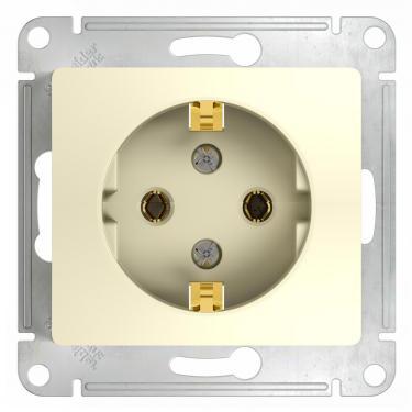 Розетка 1-местная Schneider Electric GLOSSA с заземлением 16А, бежевый