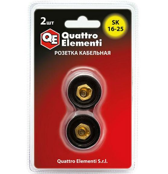 Кабельный разъем QUATTRO ELEMENTI SК 16-25, до 200 А/45В, 2 шт