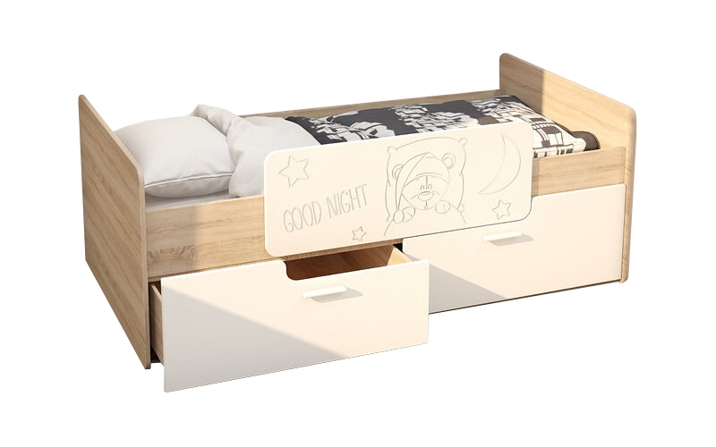 Кровать Умка 0,8*1,6 м с бортиком и ящиками