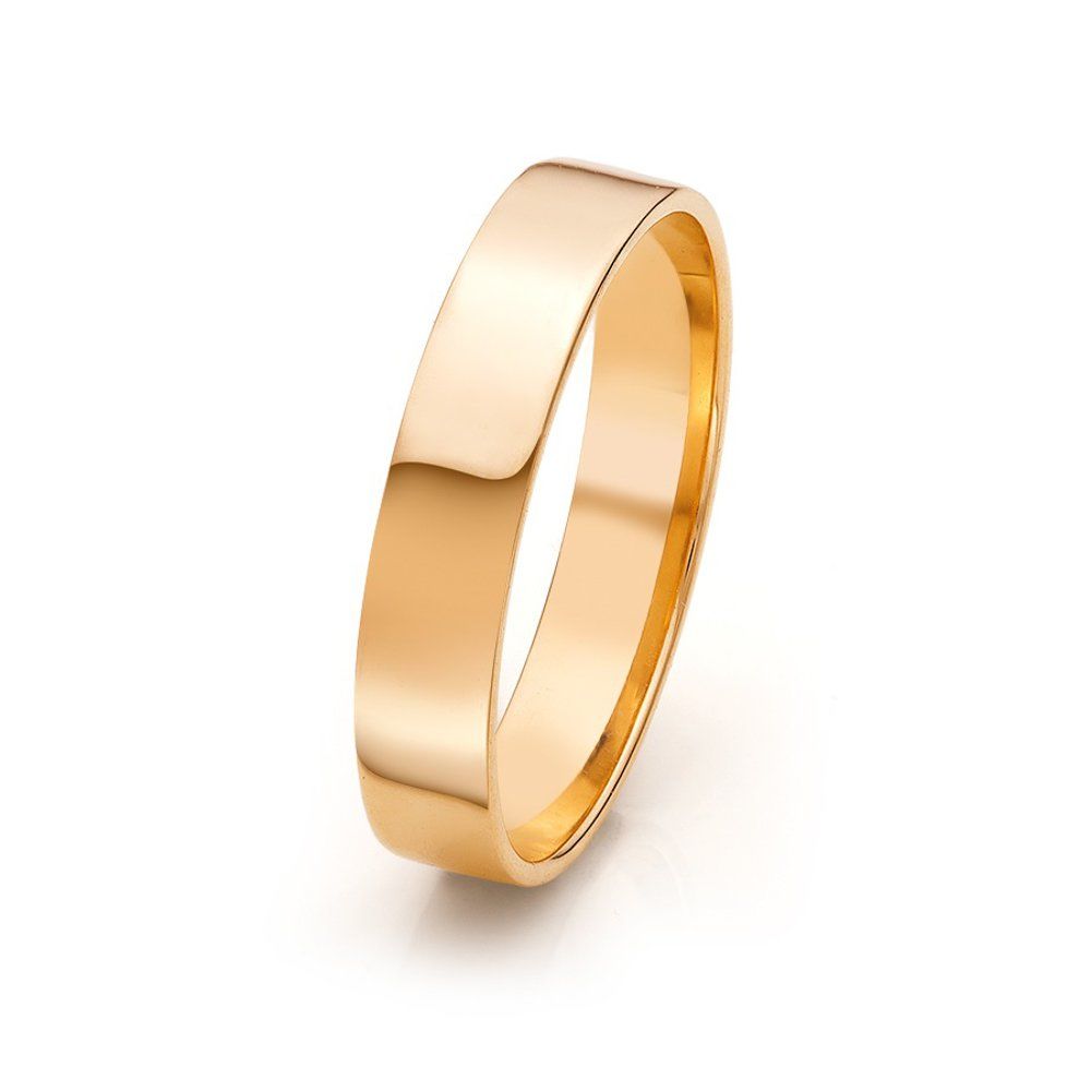 Кольцо обручальное из красного золота 375 пробы, размер 17.5