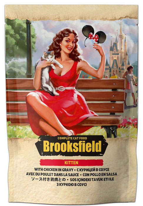 Влажный корм для котят Brooksfield Kitten Chicken цыпленок в соусе пауч 0,085 кг