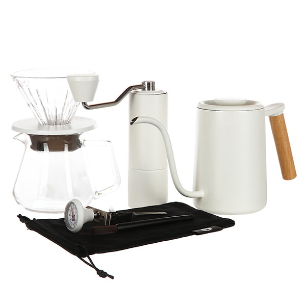 Кофеварки и турки  Justcoffee Hабор для заваривания кофе Timemore C3 PourOver Set (Fish Youth), белый