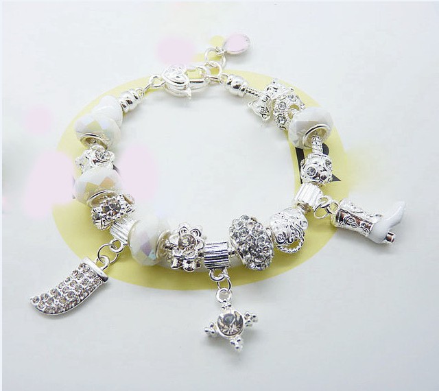 Браслет с брелоками Silver Charm P52 & 925 Bracelet