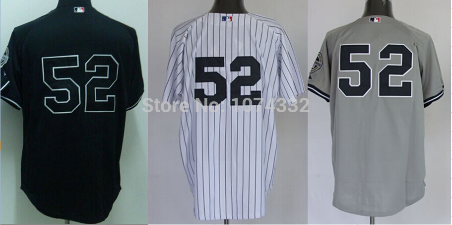 #52 CC Sabathia & s/3xl Authentic new york CC Sabathia baseball jersey