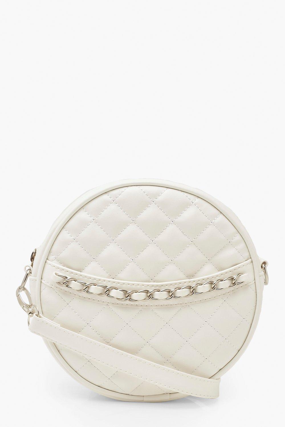 Quilted Round Cross Body Bag & Chain