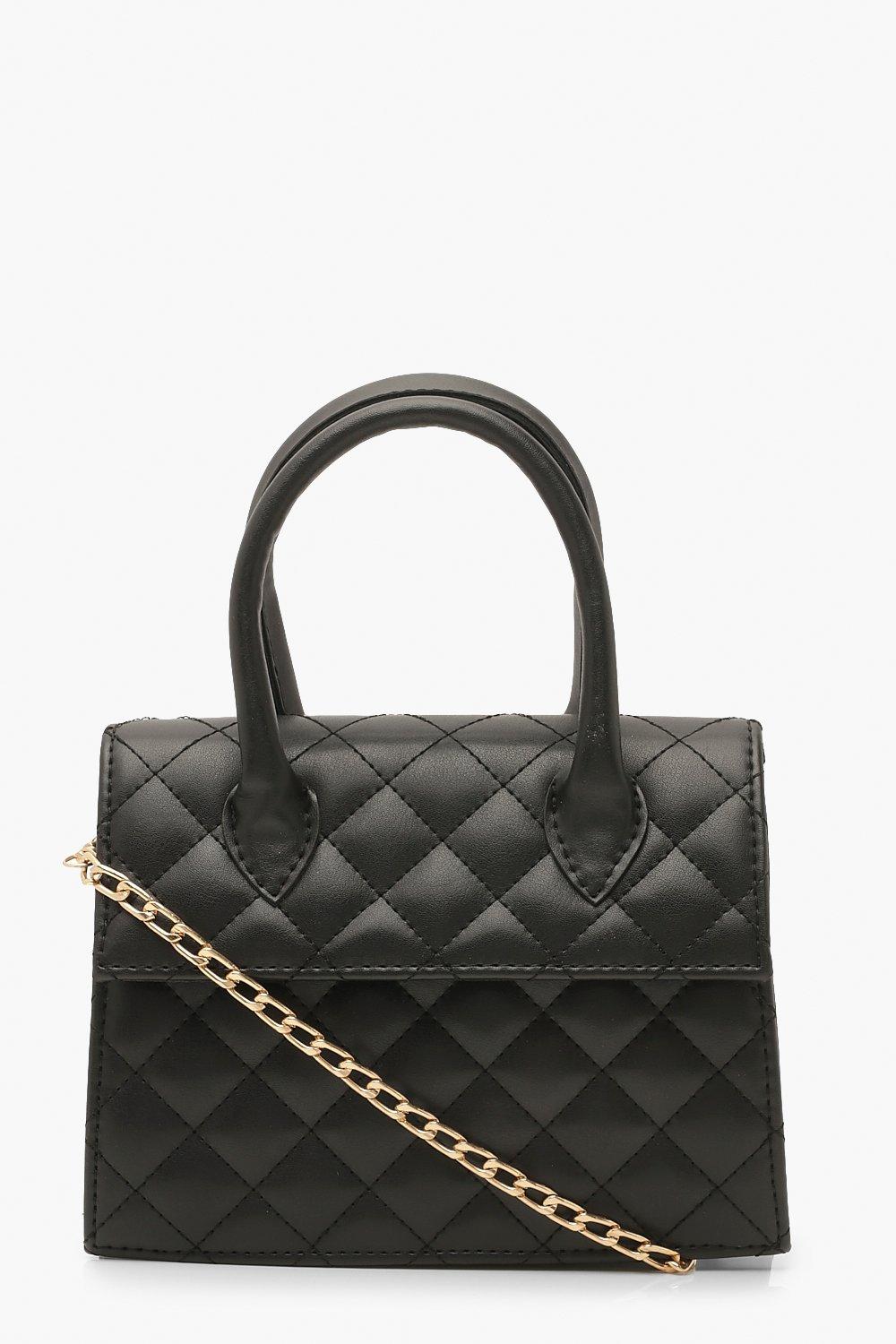 Quilted Structured Cross Body Bag