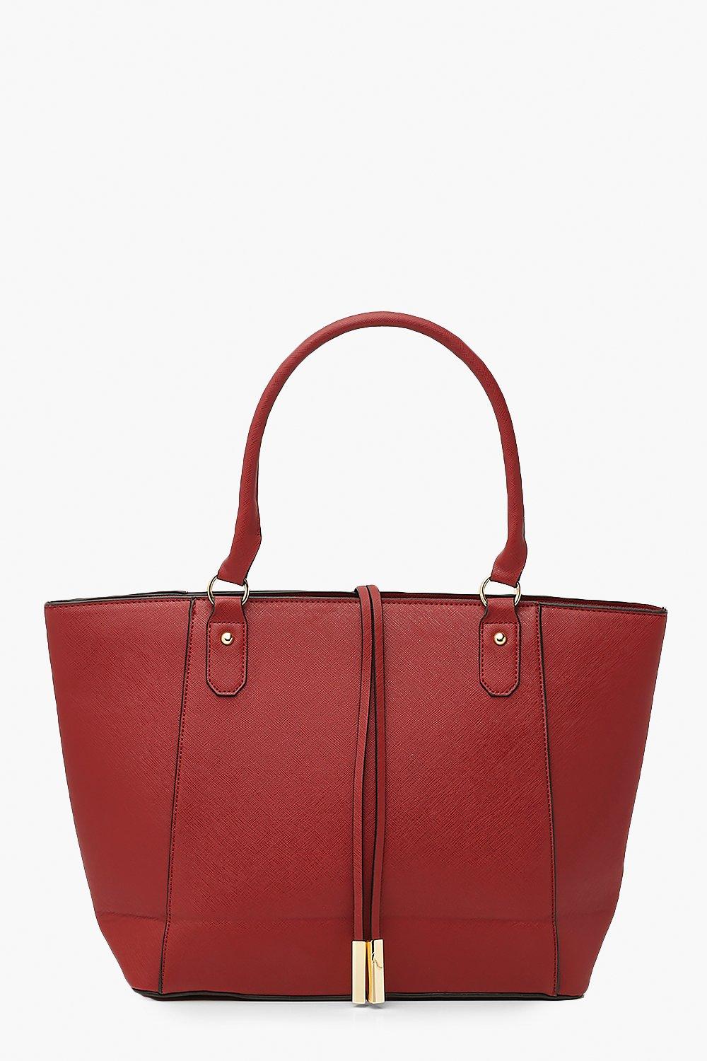 Structured Cross Hatch Tote Bag