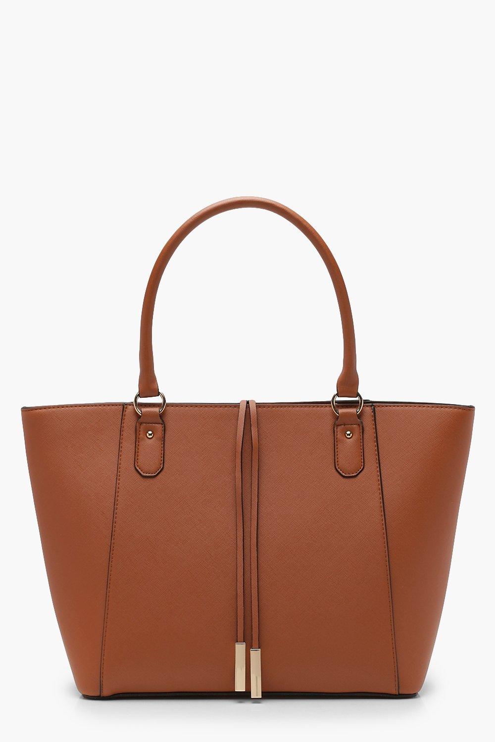 Structured Cross Hatch Tote Bag