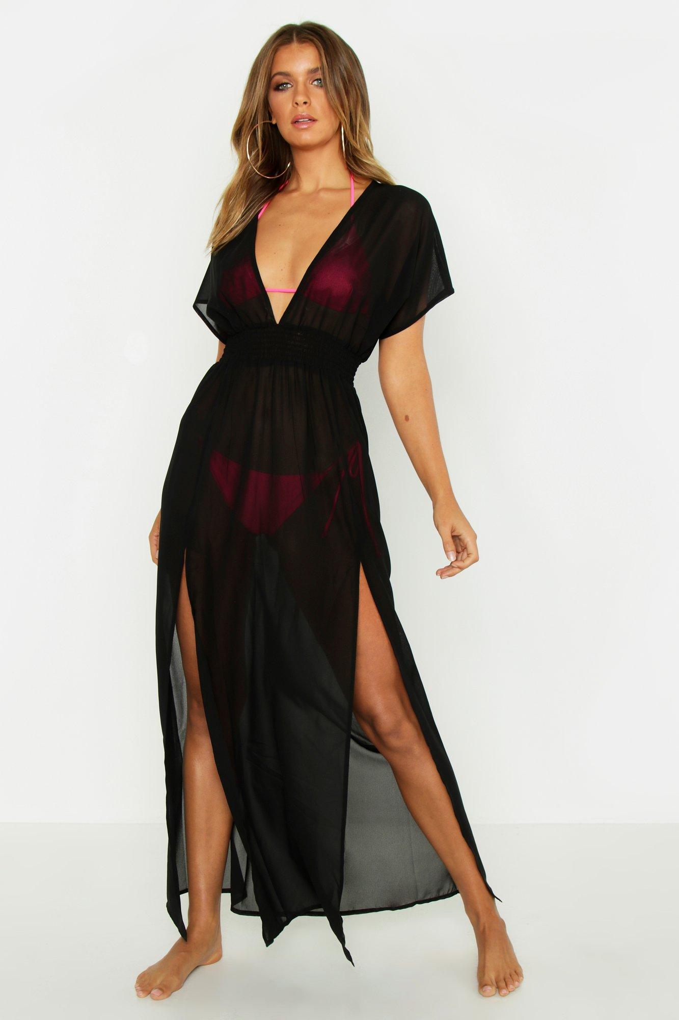 Split Leg Chiffon Beach Maxi Dress