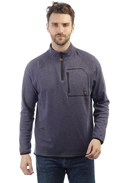 Толстовка классическая Quiksilver Techlstee Dark Denim Heather