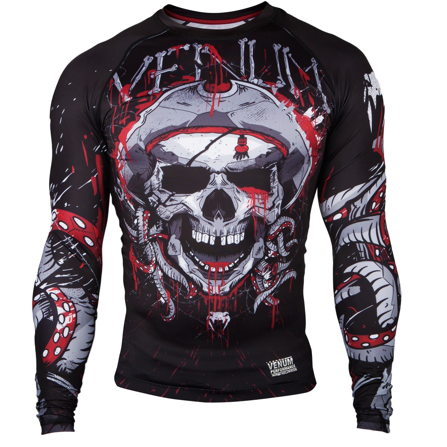 Рашгард Venum Pirate 3.0 Black/Red L/S