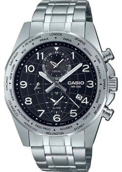 Японские наручные  мужские часы Casio MTP-W500D-1A. Коллекция Analog