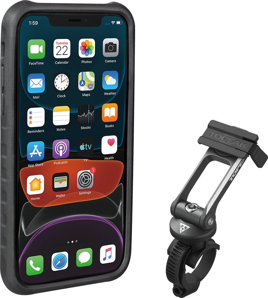 Чехол и кронштейн для мобильного телефона Topeak RideCase для iPhone 11 TT9862BG (черный)