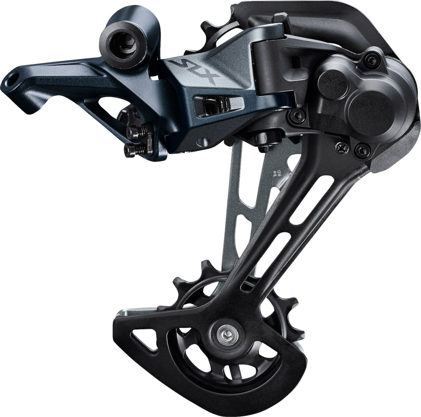 Задний переключатель Shimano SLX RD-M7100 12 скоростей (черный / синий длинная лапка)