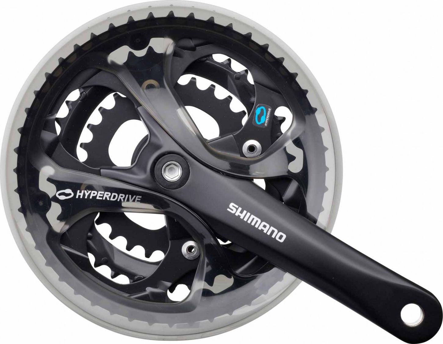 Система Shimano Acera FC-M361 7-8 скоростей квадрат (черный 175 мм 48 / 38 / 28 защита цепи)