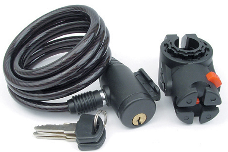 Велозамок Author ASL-31, комплект ключей (черный трос 8 мм x длина 1500 мм)