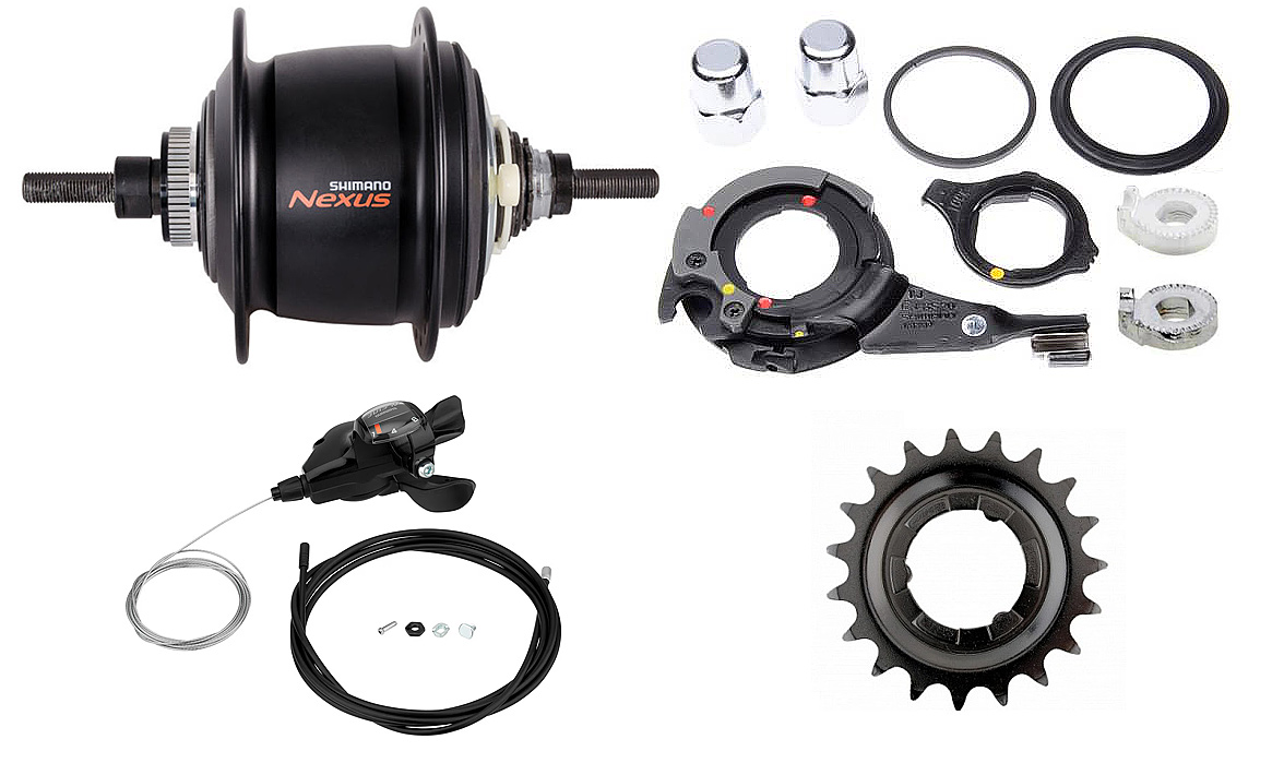 Полный установочный комплект планетарной втулки Shimano Nexus SG-C6001-8D 8 скоростей (комплект)