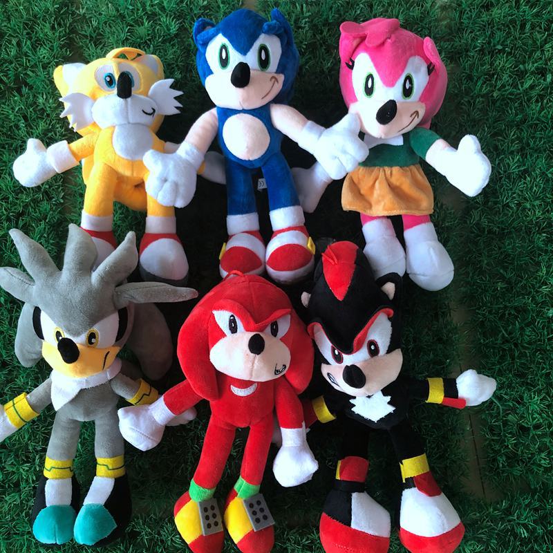 28cm nnew arrival sonic the hedgehog sonic tails knuckles echidna stuffed animals plush toys gift free