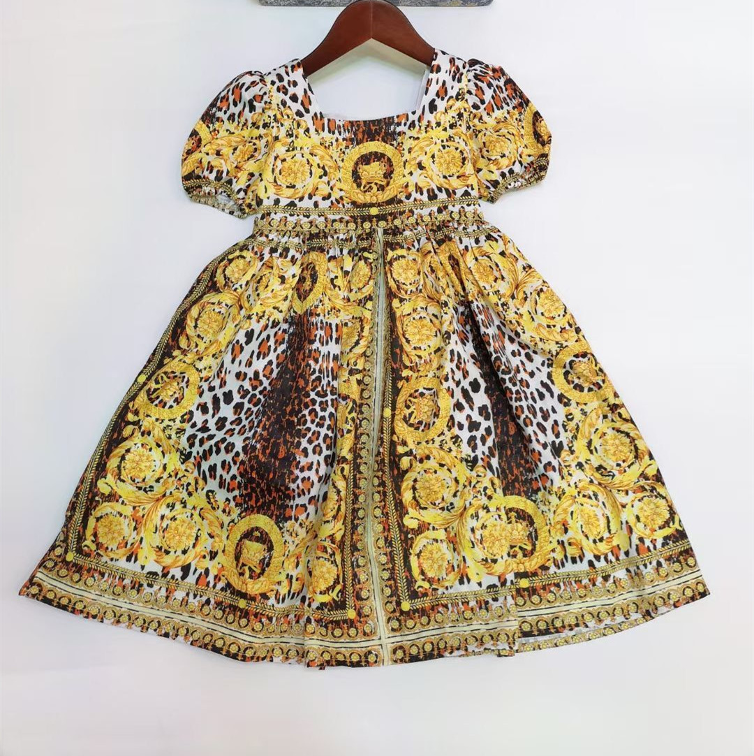  2022 new High quality Baby Girls Summer Dress Kids Dresses beautiful princess short Sleevele children dress