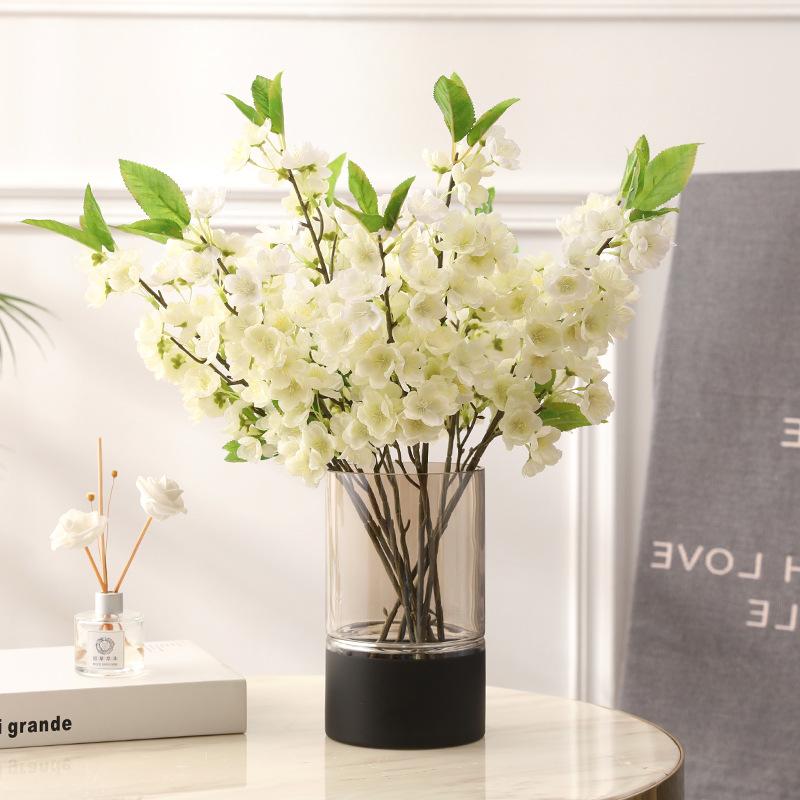 Home & Garden>Festive & Party Supplies>Decorative Flowers & Wreaths  DHgate Decorative Flowers & Wreaths 5Pcs Simulation Peach Blossom Silk Artificial Home Decoration Pography Props Fake Vase