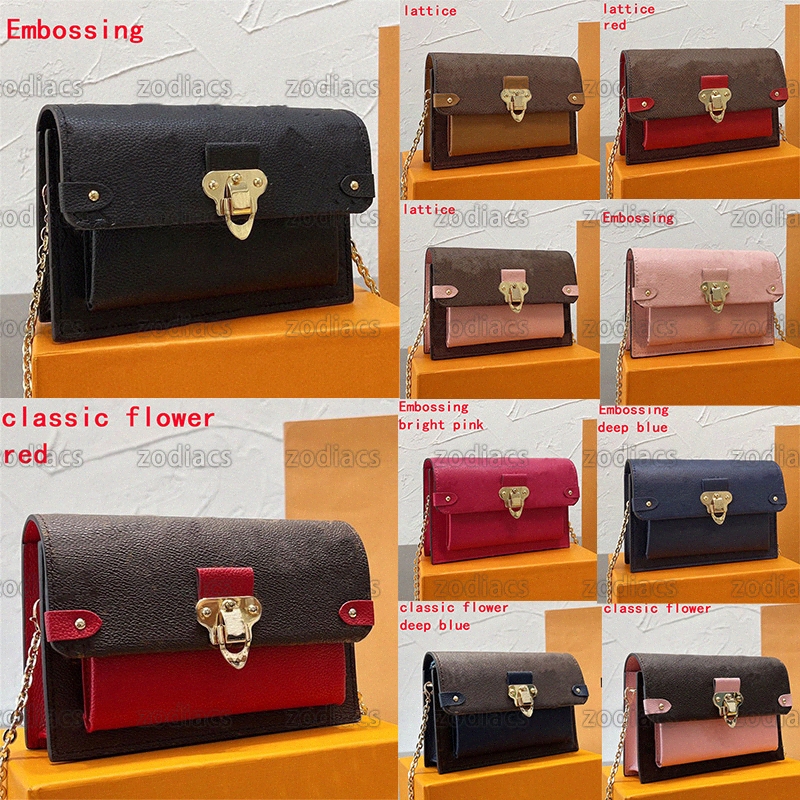   DHgate Vavin Chain Wallet Crossbody Bag Flip Handbag Vavin Bb Bag Pm Wallets Large Flat Zipped Coin Pocket Closure Gold-Color Lock Classic Embossed Print Pocke