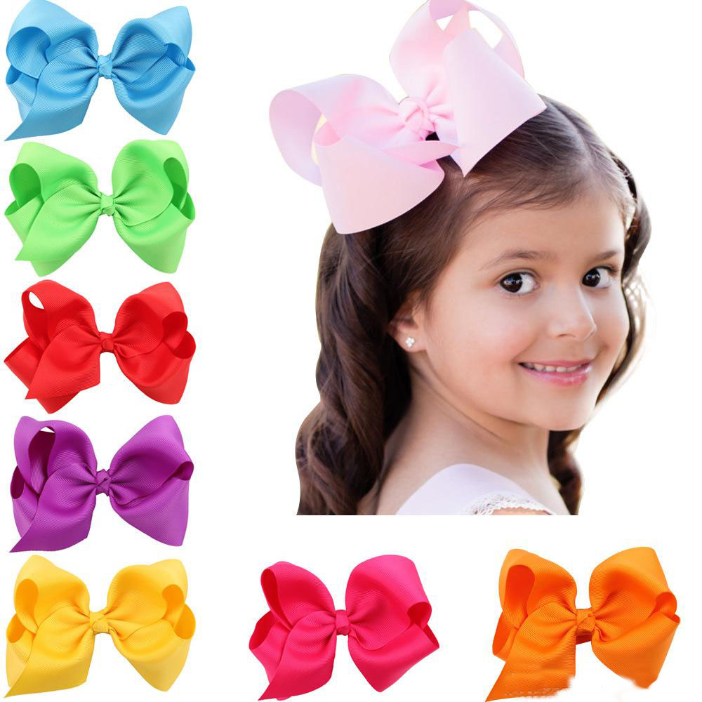 Baby, Kids & Maternity>Accessories>Hair Accessories  DHgate halloween ribbon 4.7 Inch Boutique Bows with Clips Baby Girls Hair Clips Solid Color Grosgrain Ribbon Big Bow Knot Barrettes Childrens Hair Accessories