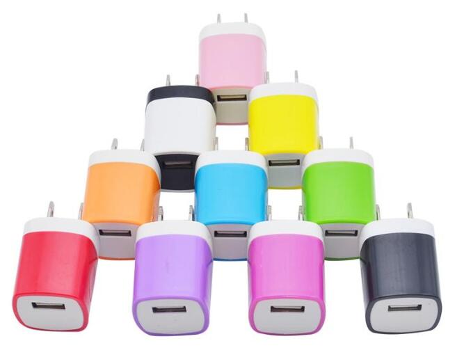 Cell Phones & Accessories>Cell Phone Accessories>Cell Phone Chargers  DHgate Quick Charging 5V 1A Colorful Home Plug USB Charger Power adapter for iphone 5 6 7 for samsung s6 s7