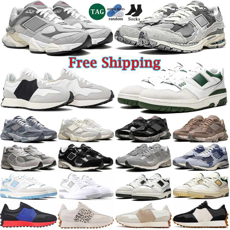 Sports & Outdoors>Outdoor Shoes&Sandals Free Shipping 9060 2002r 550 327 Designer Shoes men woman Running Shoes Sea Sallt Quartz Grey Triple Black White Green Greysport trainer Outdoor Sneakers size 36-45