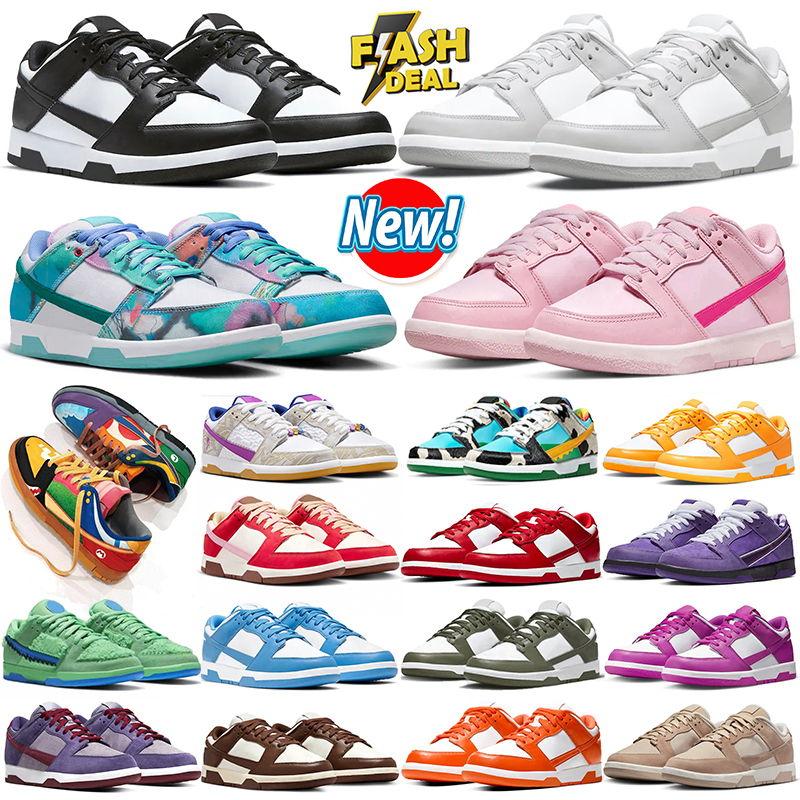  Panda low Designer shoes Running shoes men women triple pink Grey Fog UNC Brown Purple university red UNC GAI outdoor chaussure sneakers trainers