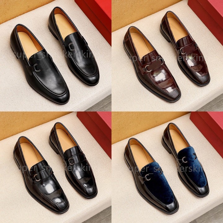 Shoes & Accessories>Dress Shoes  DHgate Designers Shoes Mens Fashion Loafers Classic Genuine Leather Men Business Office Work Formal Dress Shoes Brand Designer Party Wedding Flat Shoe Size 38-46