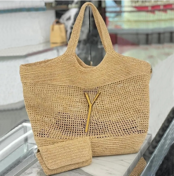   DHgate Icare Maxi Tote Bag Designer Bag Women Luxury Handbag Raffias Hand-Embroidered Straw Bag High Quality Beach Bag Large Capacity Totes Shopping Bag Shoulder Bags Purse