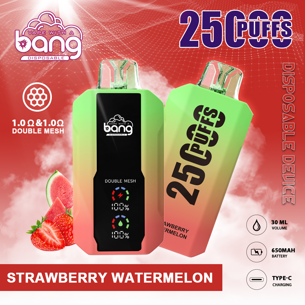 Electronics>Electronic Cigarettes>Disposable E-cigarettes  DHgate Bang 25000 puff disposable vape Rechargeable E Cigarettes Mesh Coil 30ML E-liquid puff 25k vaper 0%2%3%5% Big Puff disposable electronic cigarette