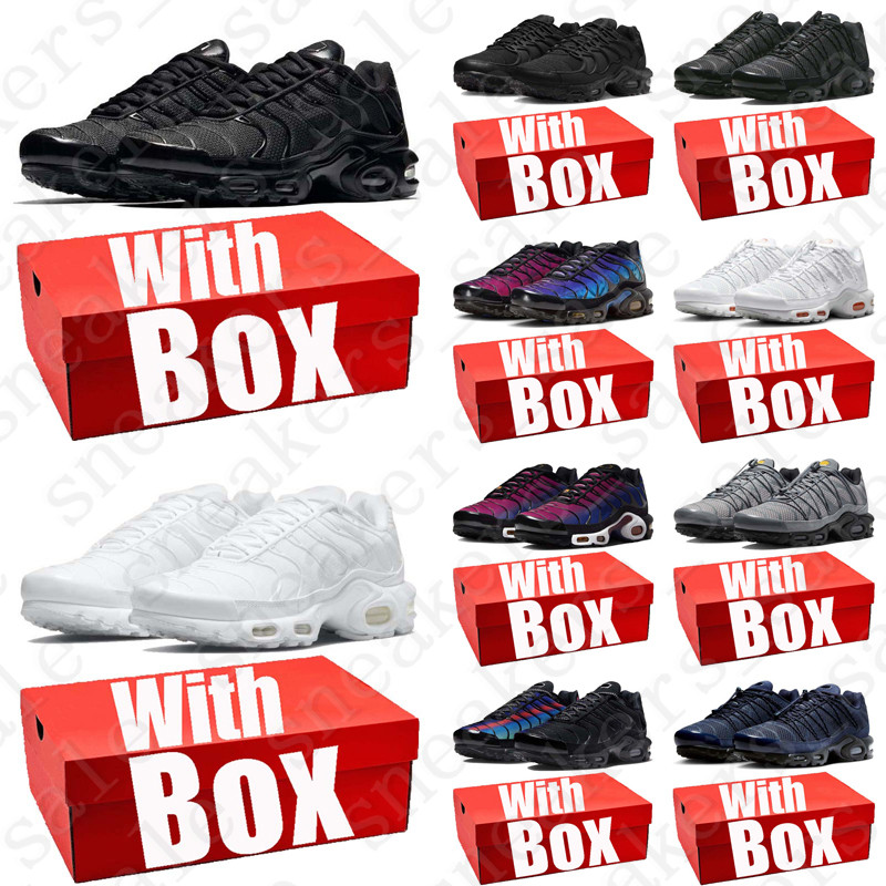   DHgate With Box tn plus terrascape tns tnplus running shoes for men women shoe triple white Black Silver Unity Obsidian mens trainers sneakers runners size 36-46